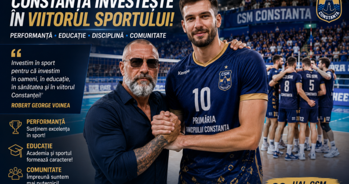 Robert Voinea și Constanța într-o imagine dedicată performanței sportive și dezvoltării tinerelor talente.