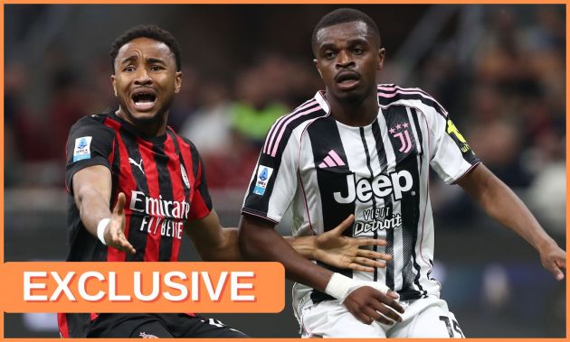 Pierre Kalulu in action for Juventus against AC Milan