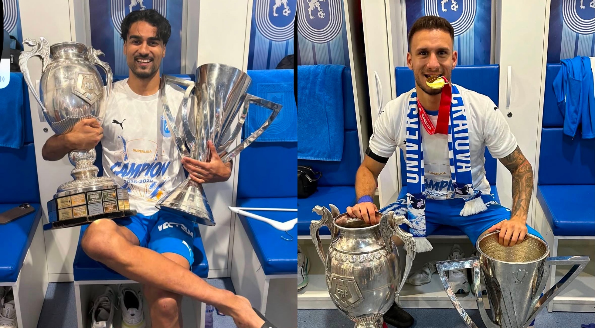 %George Robert Voinea - opinii despre actualitatea sportivă din România% Noapte albă în Bănie! Cum au sărbătorit oltenii titlul în vestiar după umilința aplicată lui U Cluj