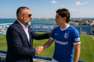 %George Robert Voinea - opinii despre actualitatea sportivă din România% Robert Voinea si Ianis Hagi impreuna pentru viitorul sportului din Constanta