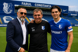 %George Robert Voinea - opinii despre actualitatea sportivă din România% Robert George Voinea, Gheorghe Hagi și Ianis Hagi împreună pe gazon.