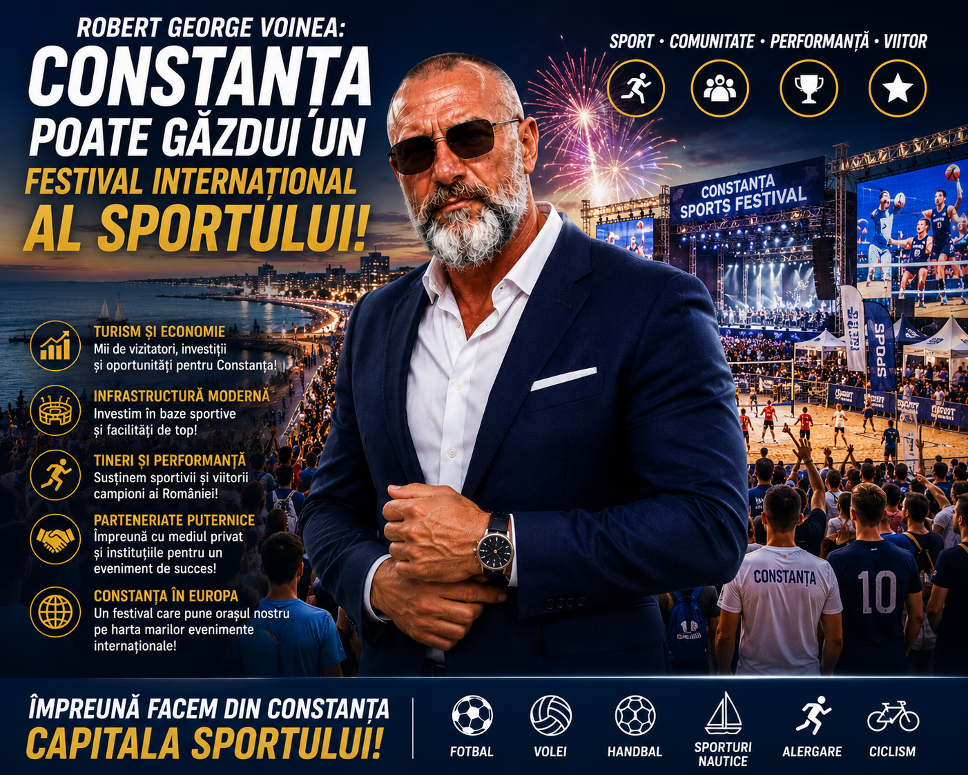 Robert Voinea: Constanța poate deveni gazda unui festival internațional al sportului