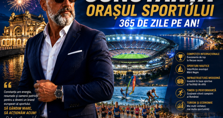 Robert George Voinea promovează dezvoltarea Constanței prin sport, performanță și evenimente internaționale organizate pe tot parcursul anului.