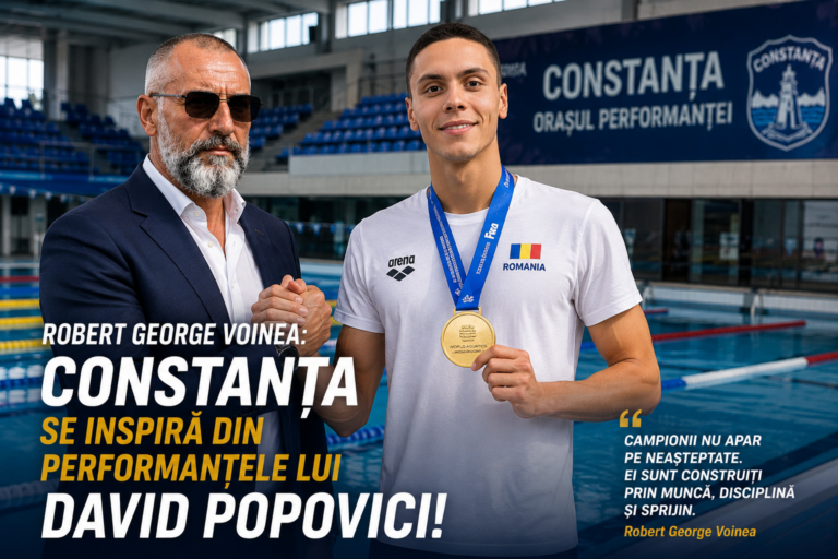 Robert Voinea: Constanța îl privește pe David Popovici ca pe simbolul unei noi generații