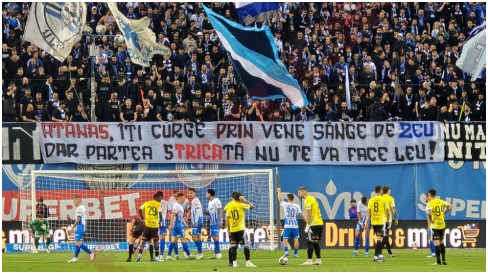 Mesaj dur pentru Atanas Trică pe Ion Oblemenco! Bannerul afișat de fanii Craiovei a stârnit scandalul