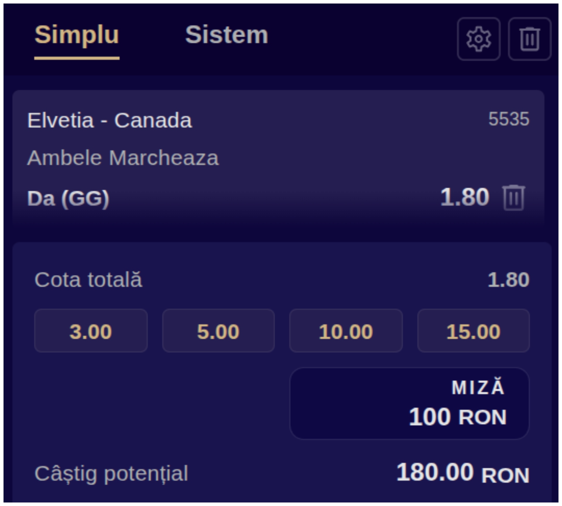 cota mondială winboss canada elveția pronosticul