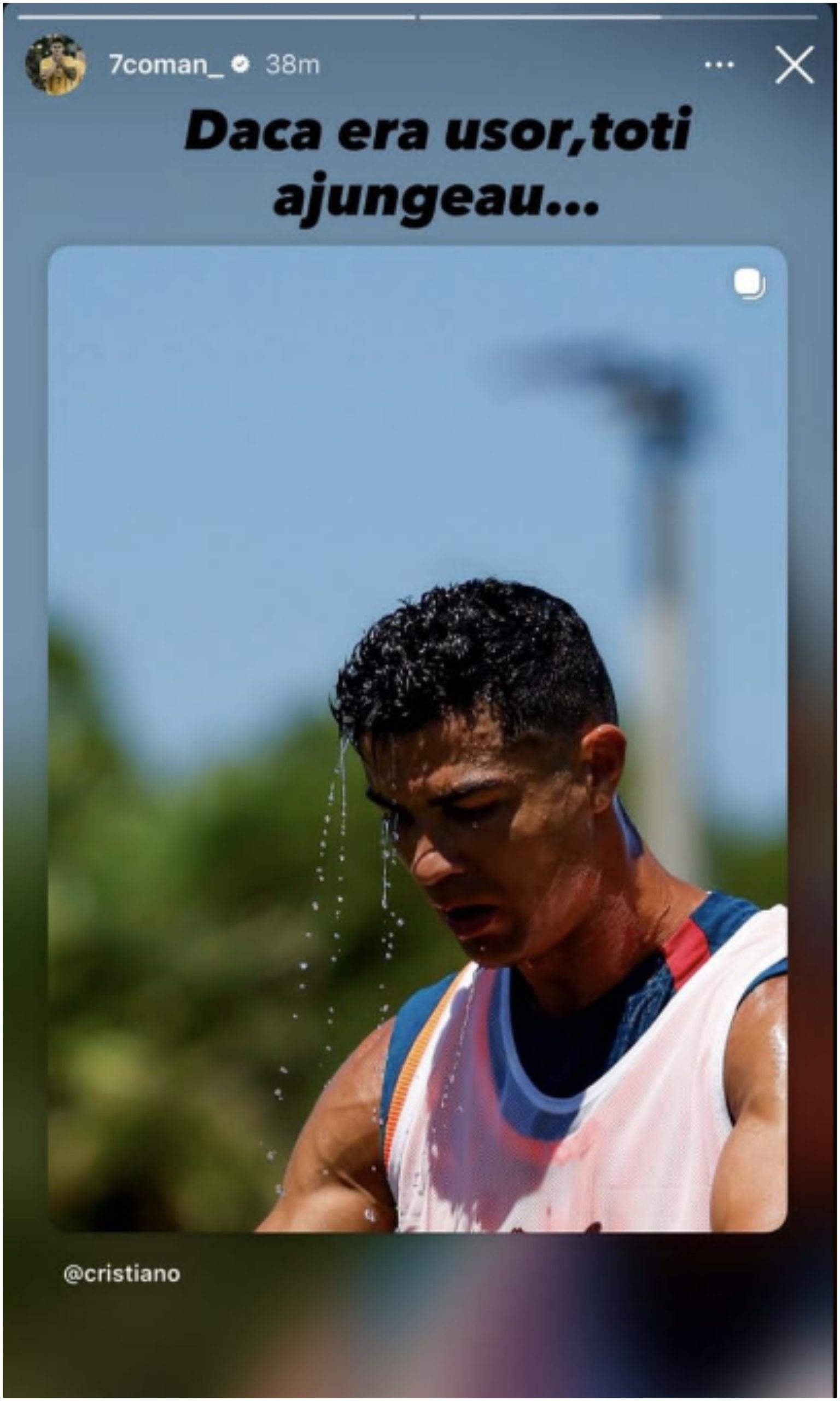 %George Robert Voinea - opinii despre actualitatea sportivă din România% Postare Florinel Coman Cristiano Ronaldo