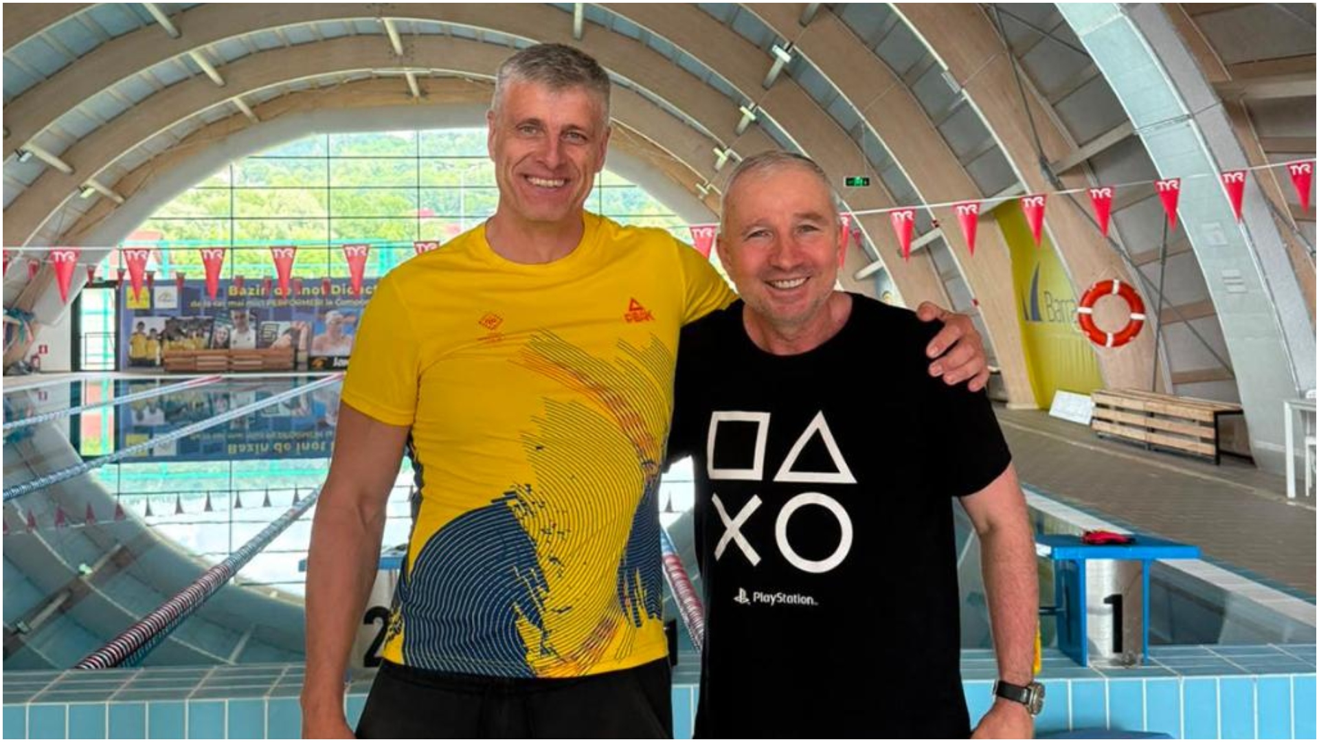 Dan Petrescu la Bazinul de Inot din Cornu. Foto: câmpinatv.ro