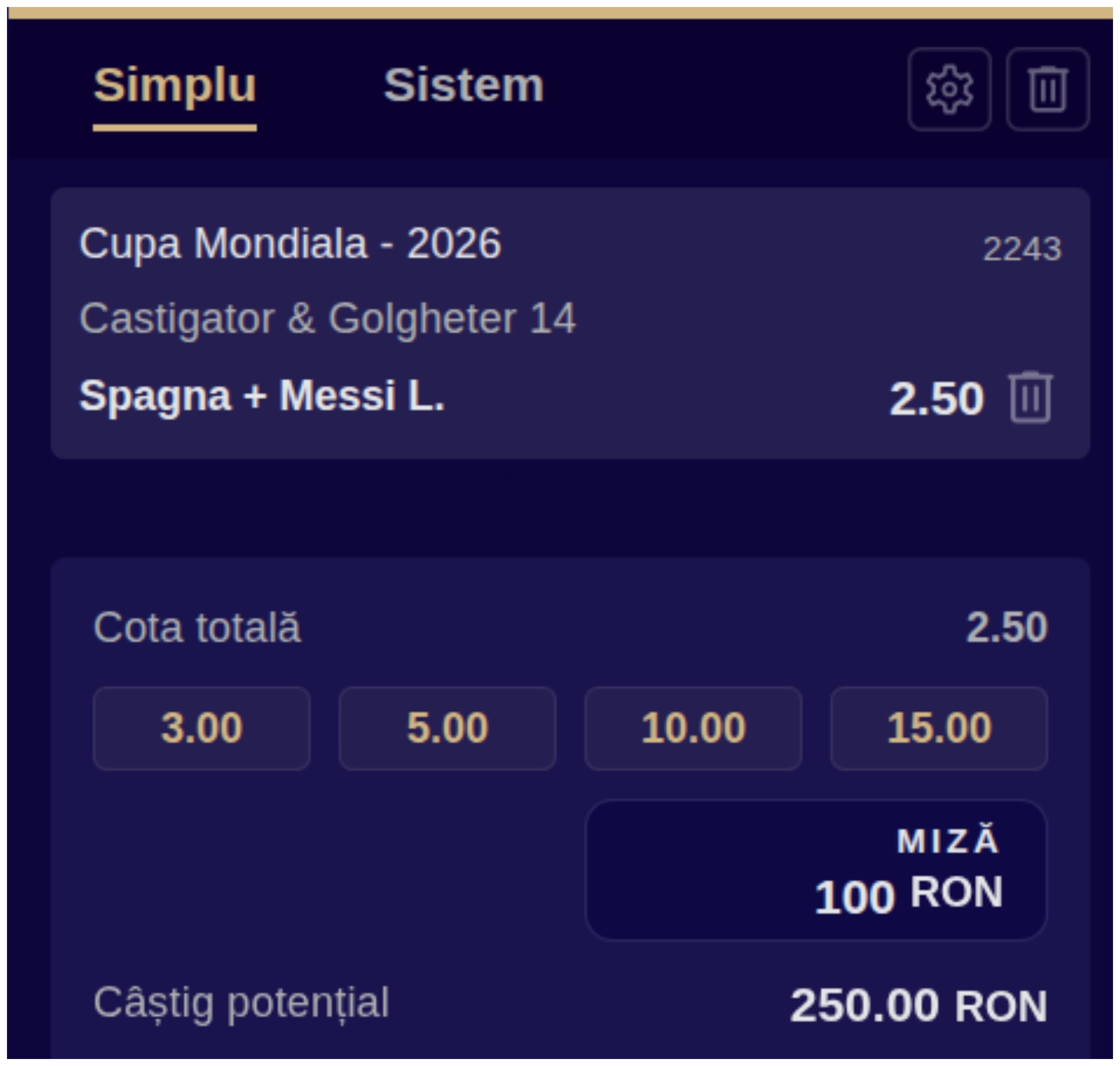 Cota Mondială Specială Winboss