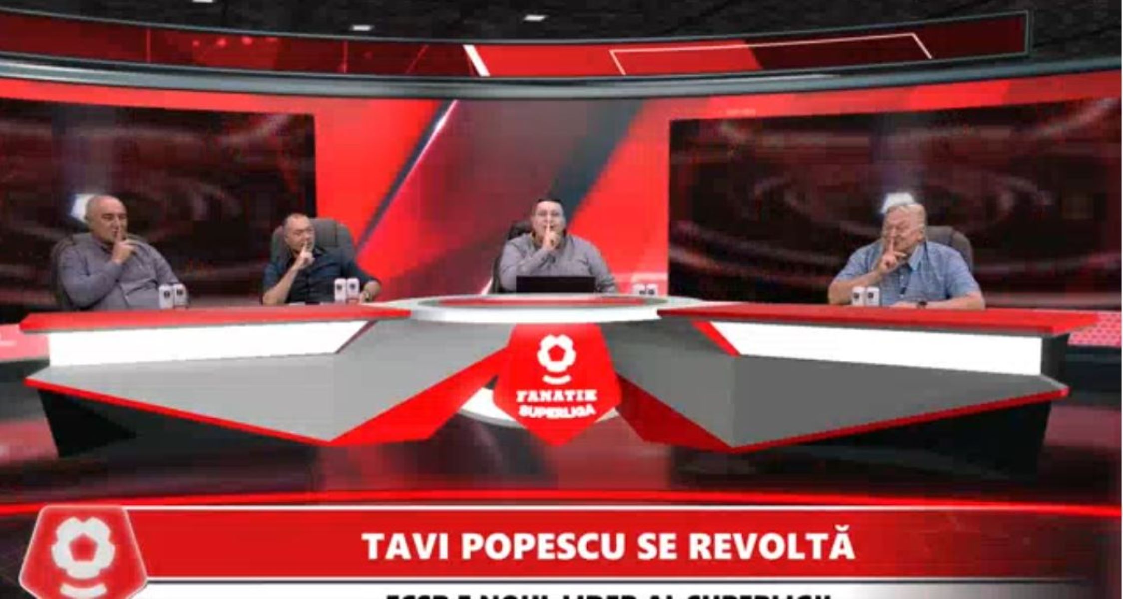 Gestul făcut de cei patru analişti FANATIK SUPERLIGA după răbufnirea lui Tavi Popescu